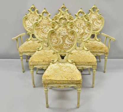 Silik Style Italian Baroque Rococo Dining Room Set by John Turano & Sons - 7 Pcs