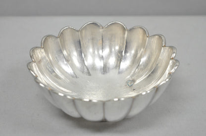 Vintage Regency Style Silver Plated Scalloped Stacking Nut Dish Bowl - Set of 8