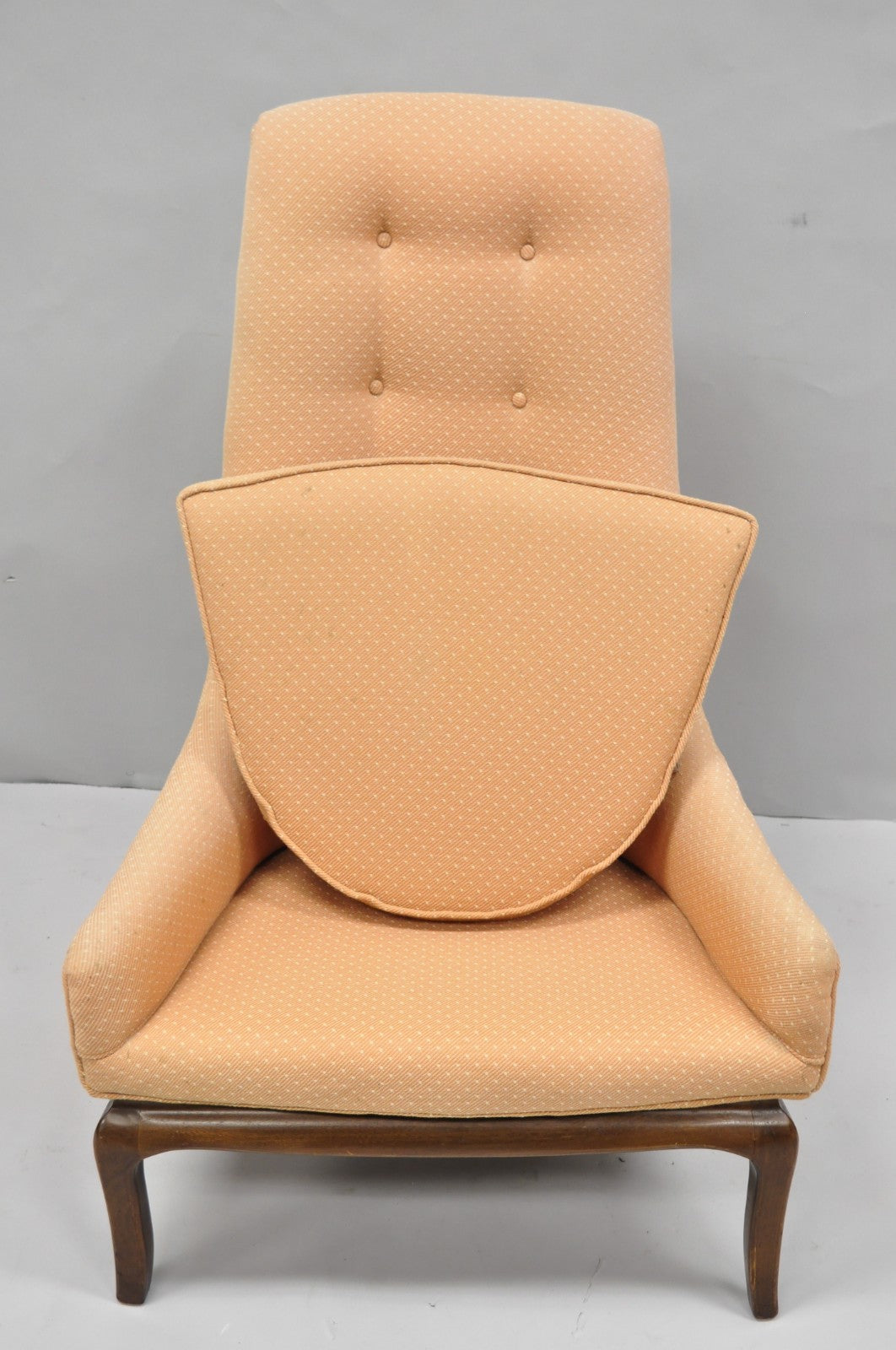 Mid Century Modern Walnut Lounge Chair Attr. T H Robsjohn Gibbings for Widdicomb