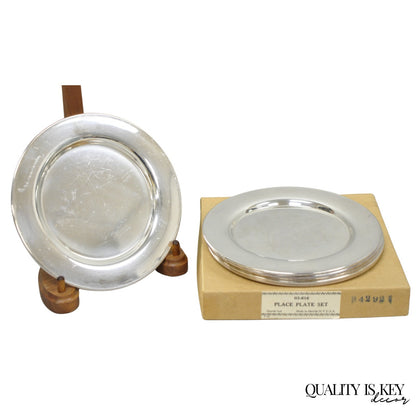 Vintage Oneida Mid Century Modern 6" Silver Plated Bread Dessert Plate, Set of 6