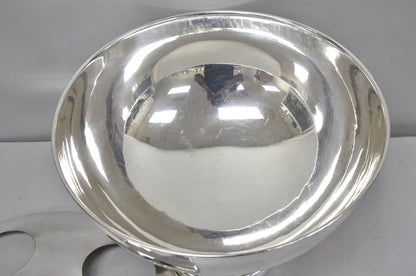 Vintage Modern Pedestal Base Silver Plated 5 Bottle Champagne Chiller Ice Bucket