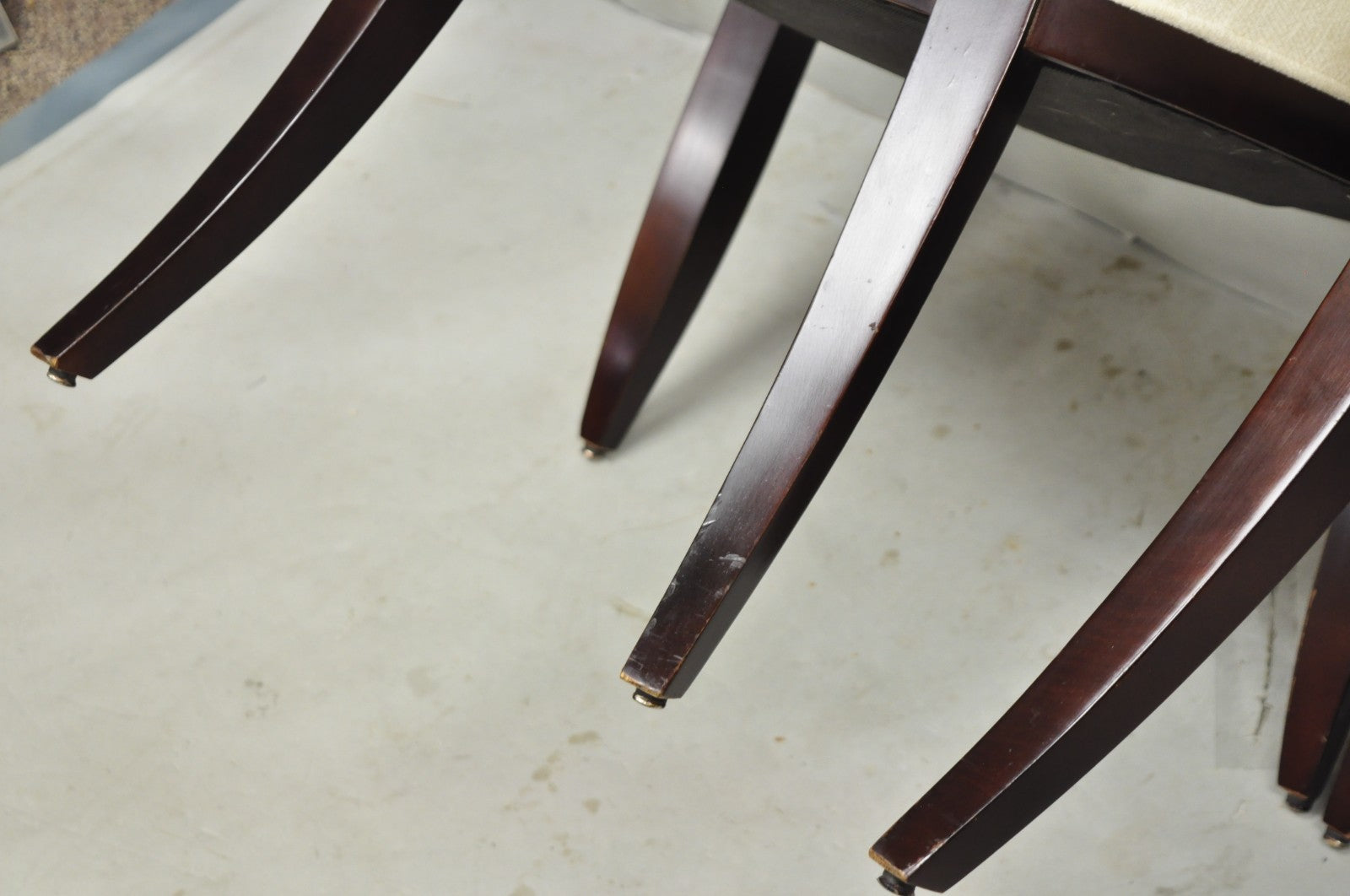 Barbara Barry for Baker Oval X-Back Mahogany Stain Dining Chairs - Set of 6