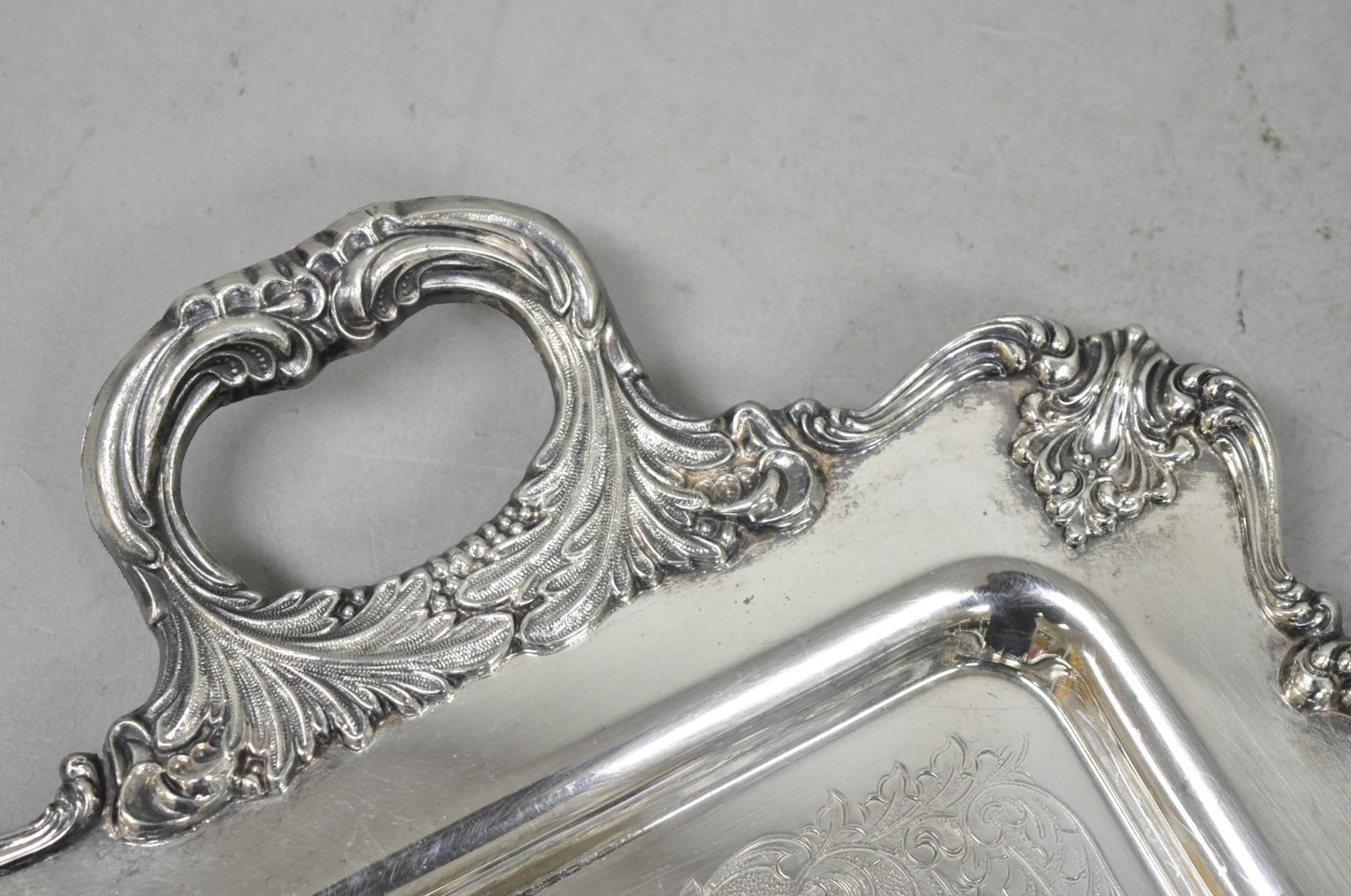 W&S Blackinton Victorian Silver Plated Narrow Serving Platter Dish Bar Tray