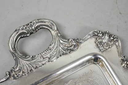 W&S Blackinton Victorian Silver Plated Narrow Serving Platter Dish Bar Tray