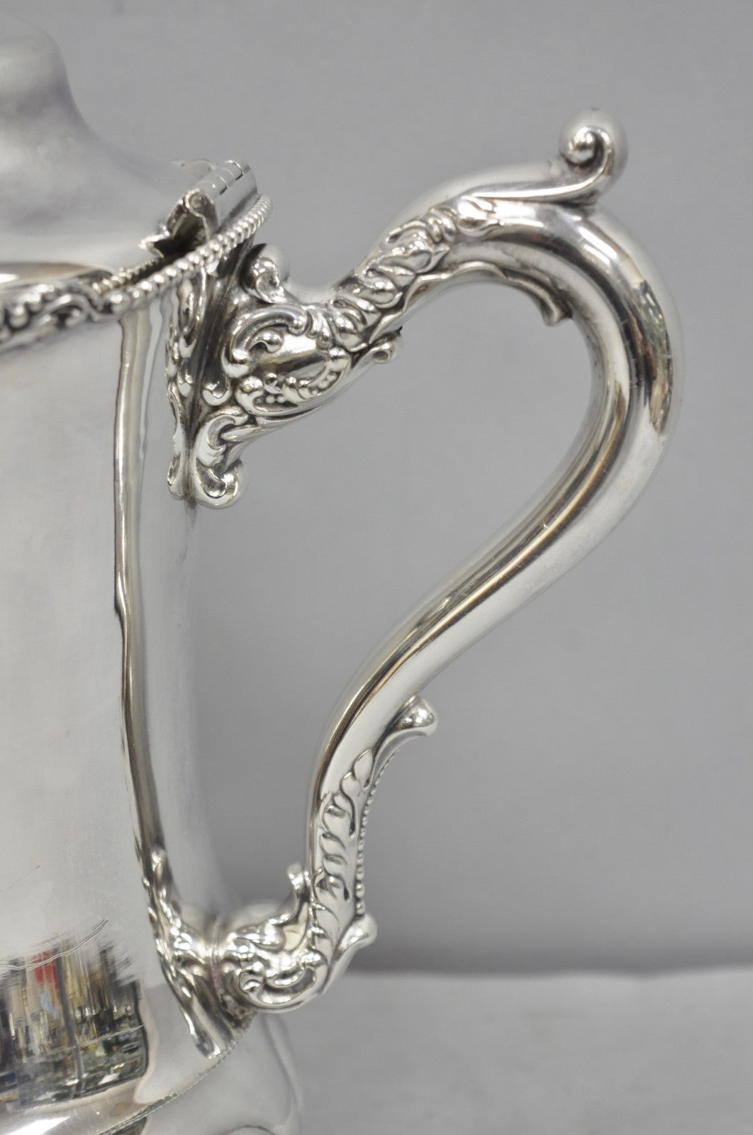 Antique Derby Silver English Victorian Silver Plated Large Warm Water Pitcher