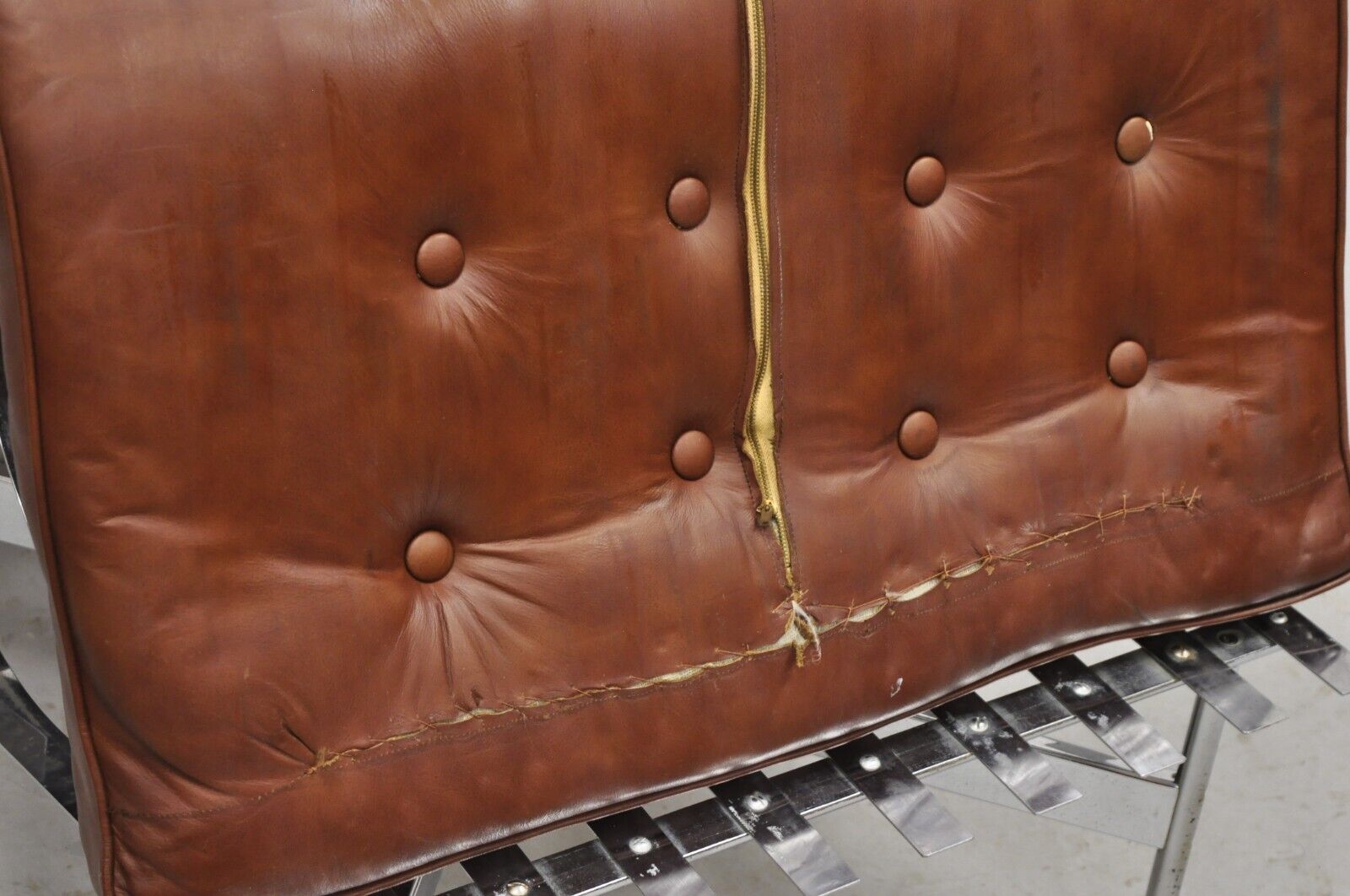 "New York" Brown Leather Lounge Chair by Katavolos Littell Kelley for Laverne