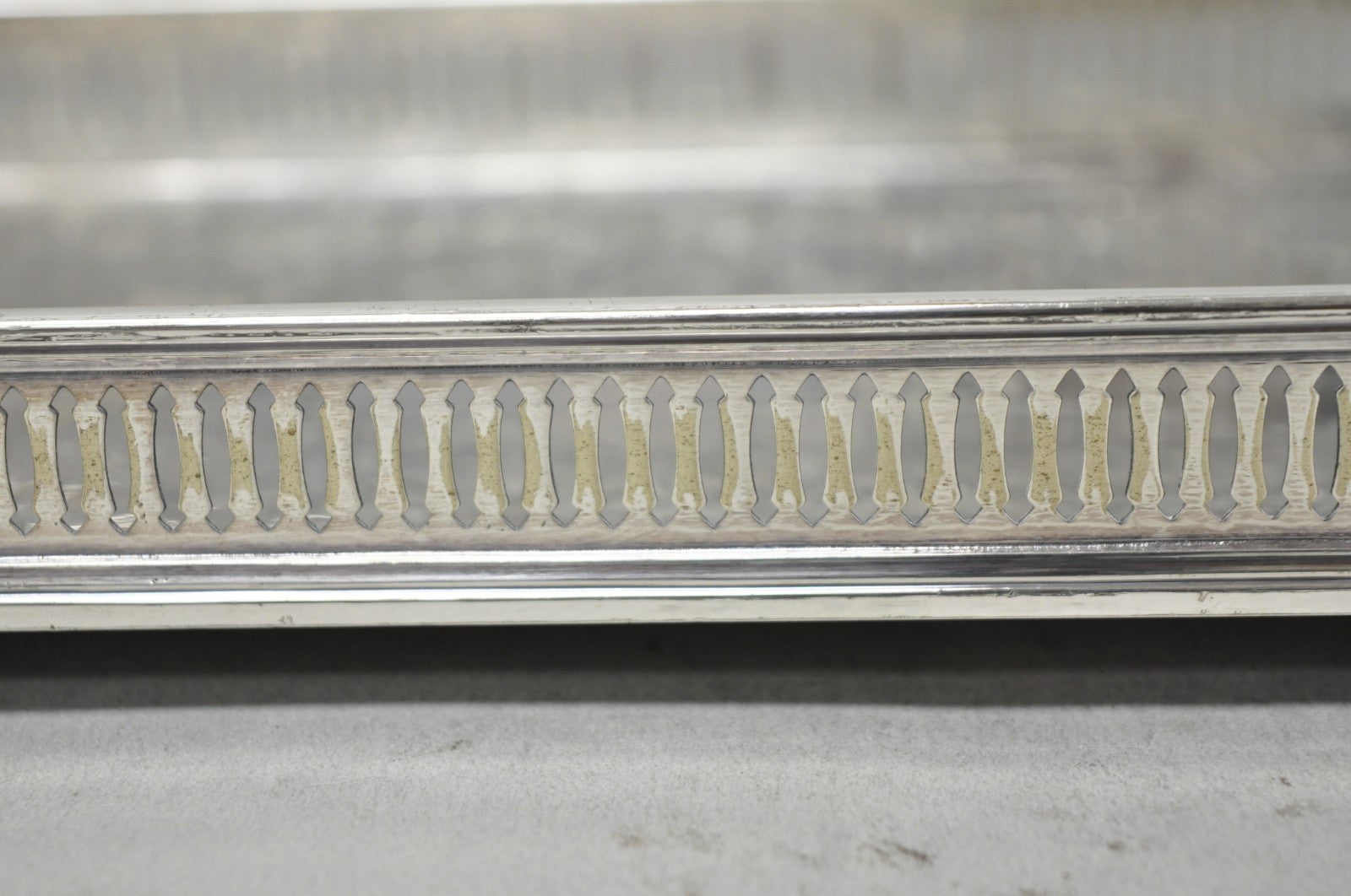 Antique Wilcox Victorian Engraved Narrow Silver Plated Trinket Dish "B" Monogram