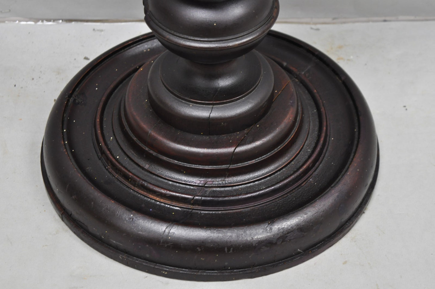 Antique French Renaissance Maiden Bust Column Mahogany Pedestal Plant Stand