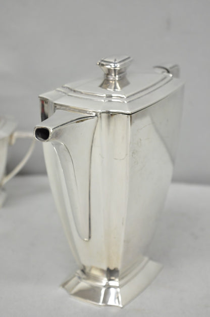 Antique 1847 Rogers Bros "Legacy" Art Deco Silver Plated Tea Set - 3 Pc Set
