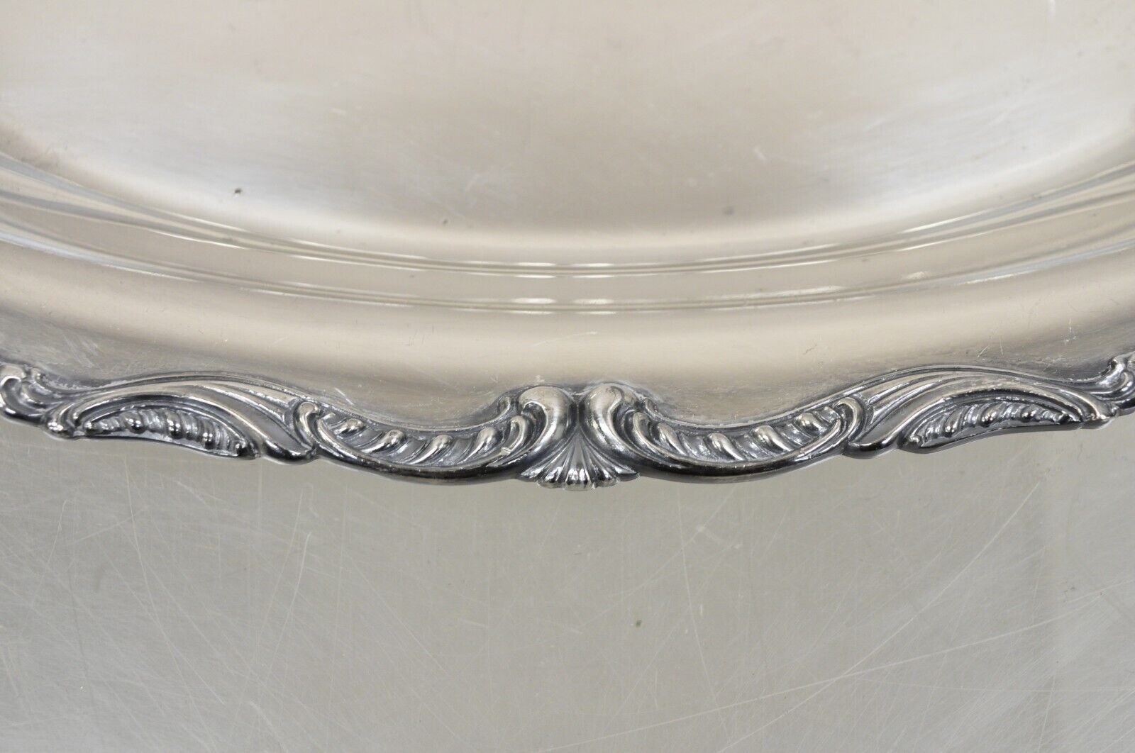 Vintage Fine Arts Silver Plate "Southern Colonial" Oval Trinket Dish Platter