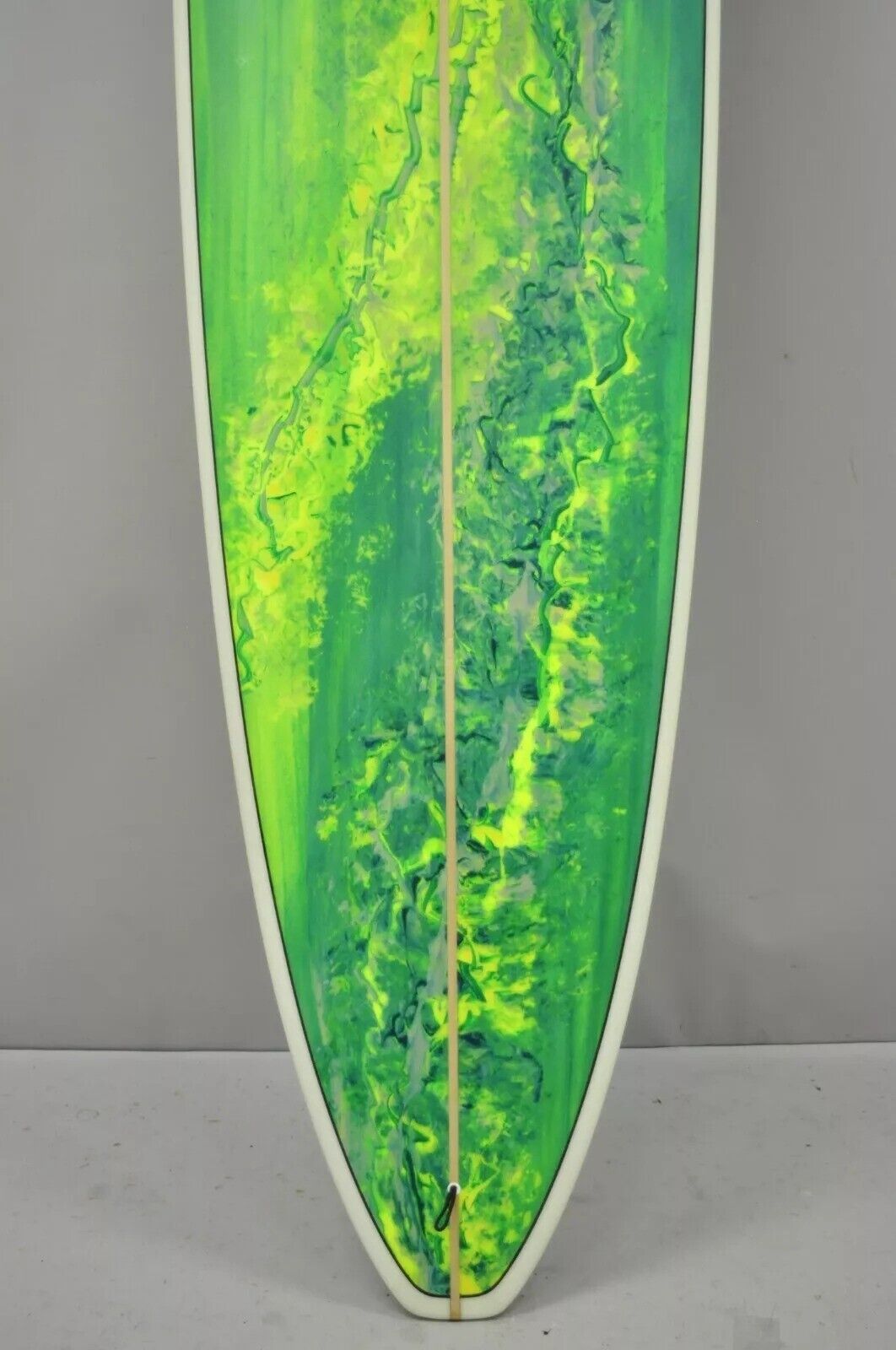 Jeff Clark Signed Global Glassing Green Marble Mavericks Big Wave Guns Surfboard