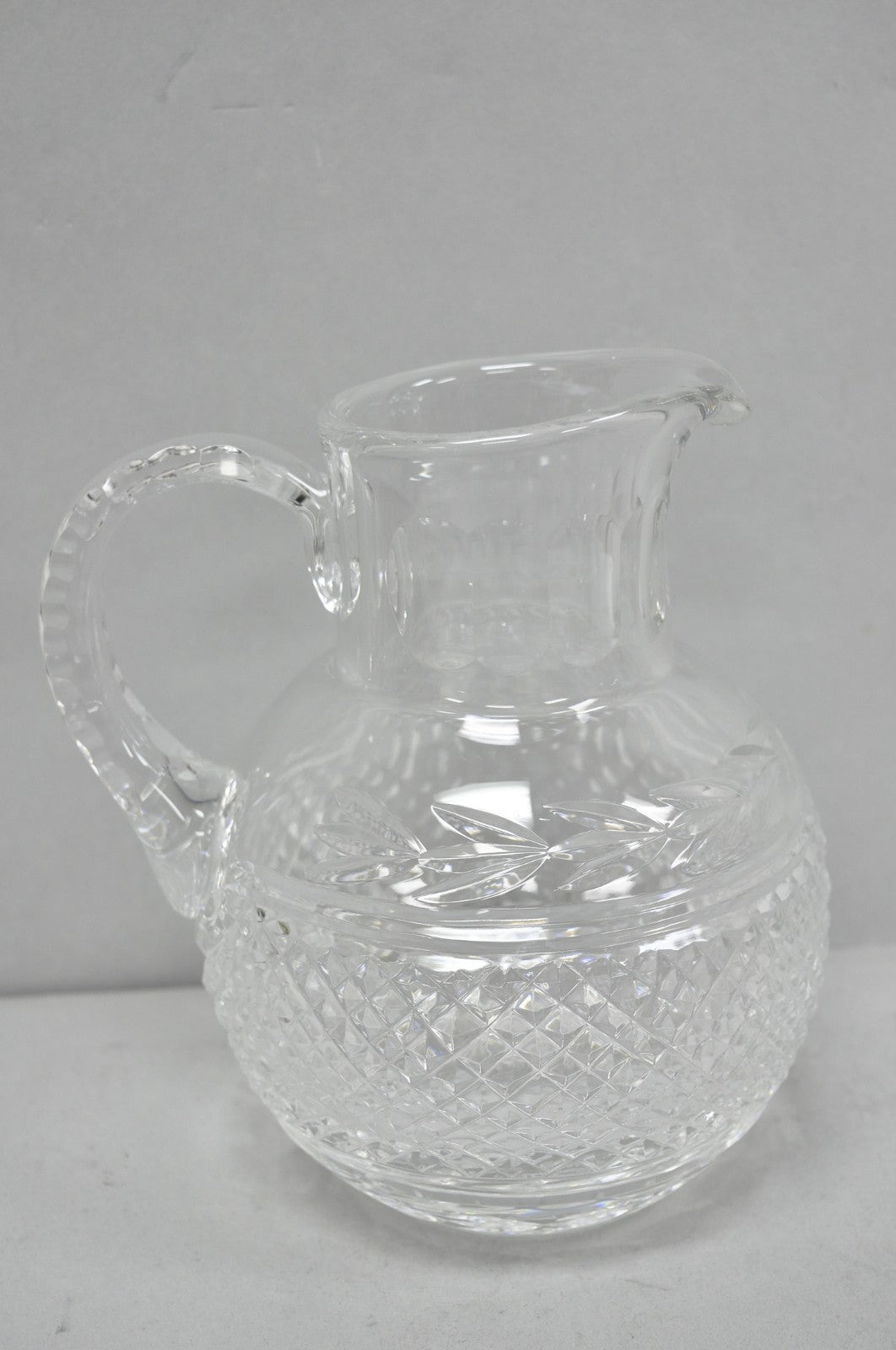 Vintage Victorian Style Leah Pattern Cut Crystal Glass Water Pitcher by Galway