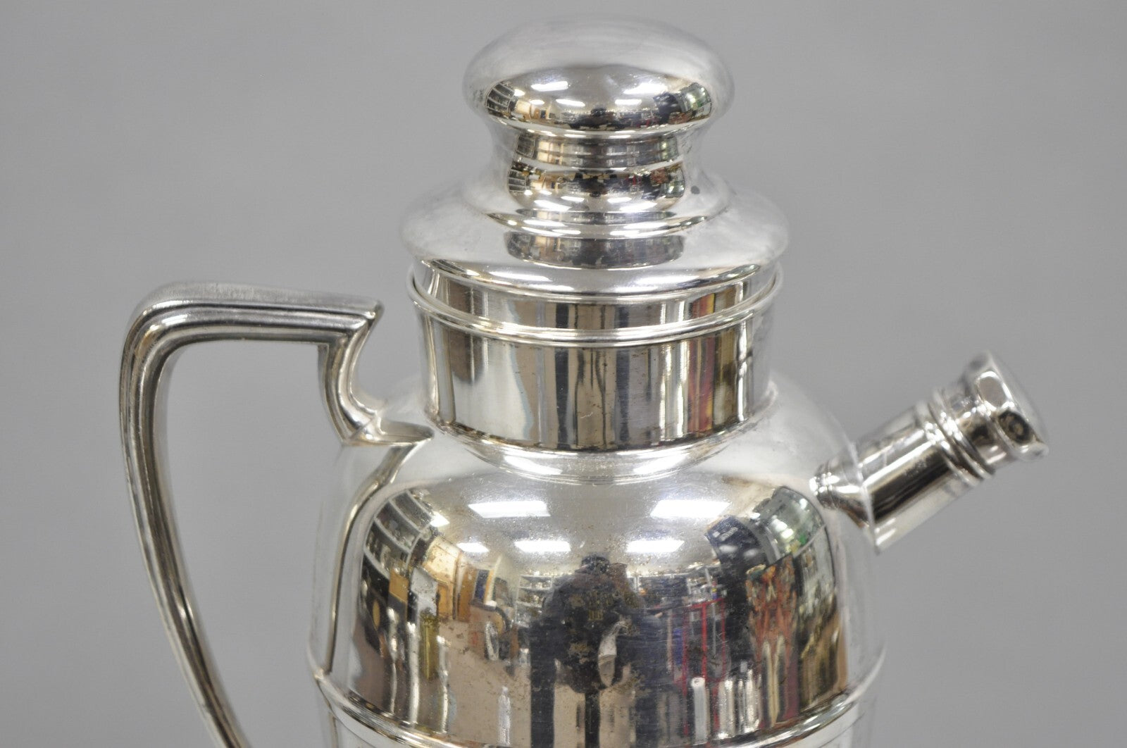 Bernard Rices Sons Art Deco Silver Plated Martini Cocktail Shaker "S" Monogram
