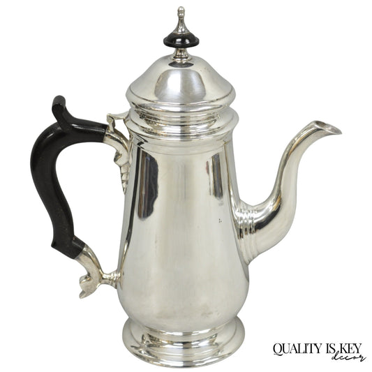 Antique Leonard Art Deco Silver Plated Teapot Coffee Pot w/ Celluloid Handle