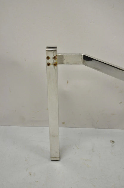 Mid Century Modern Chrome Metal X-frame Baughman Style Coffee Table Base