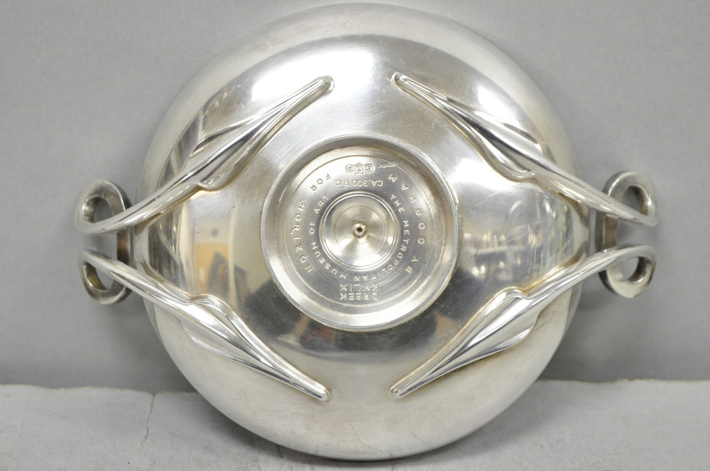 Vintage Gorham Metropolitan Museum of Art Silver Plated Greek Kylix Cup Bowl
