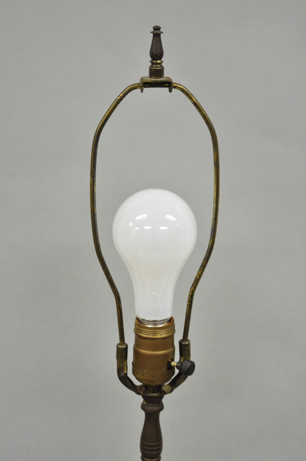 Antique French Empire Neoclassical Patinated Brass Large Samovar Urn Table Lamp