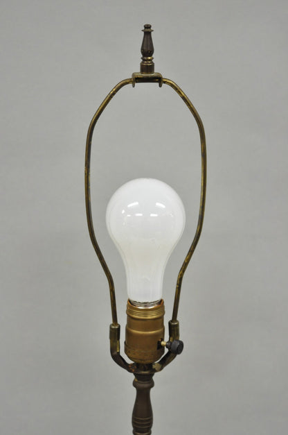 Antique French Empire Neoclassical Patinated Brass Large Samovar Urn Table Lamp