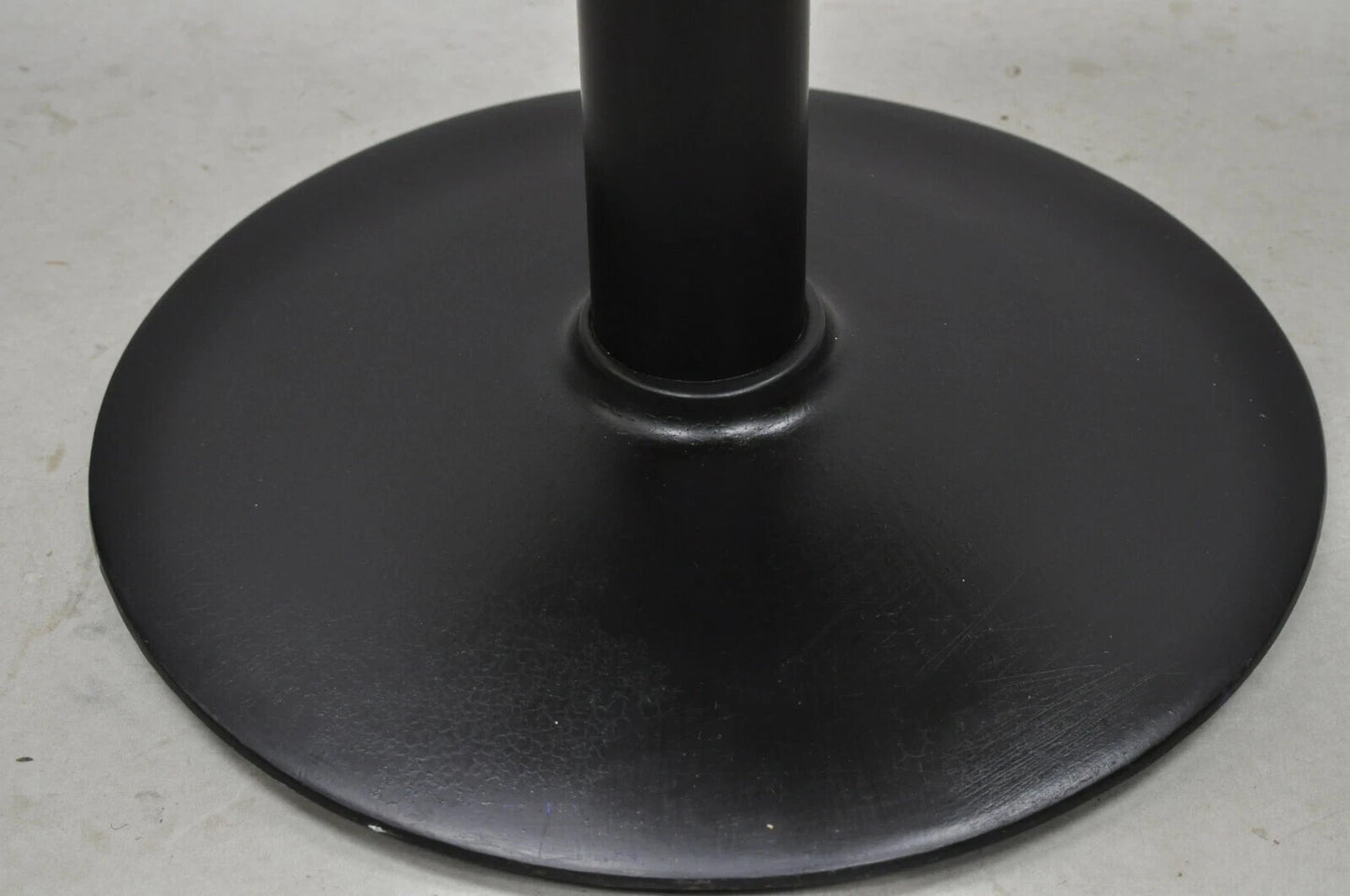Vintage Industrial Round Butcher Block Wood 18" Cast Iron Pedestal Base Stool