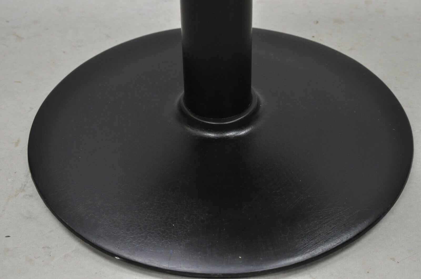 Vintage Industrial Round Butcher Block Wood 18" Cast Iron Pedestal Base Stool