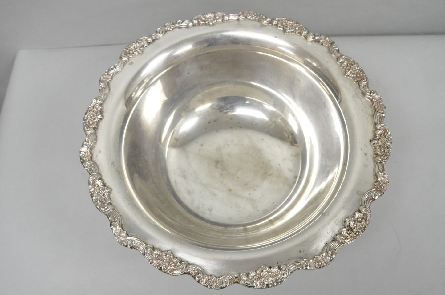 Towle Victorian Silver Plated Floral Punchbowl Champagne Chiller Ice Bucket