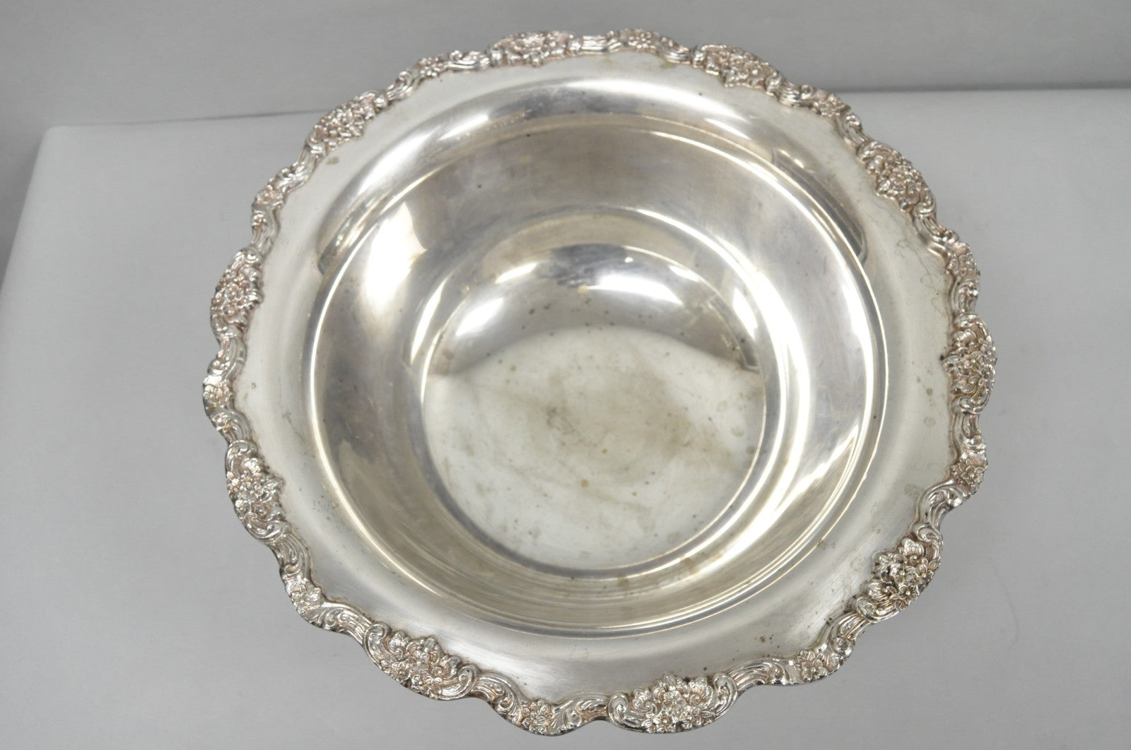 Towle Victorian Silver Plated Floral Punchbowl Champagne Chiller Ice Bucket