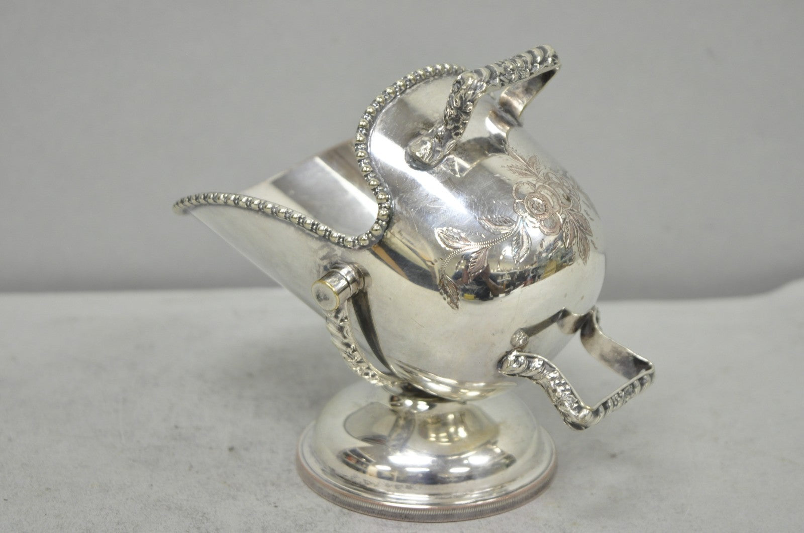 Vintage English Victorian Silver Plated Sugar Cube Scuttle Bucket By Winchester
