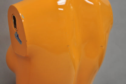 Vintage Modern Pop Art Orange Fiberglass Mannequin Female Nude Torso Table Lamp