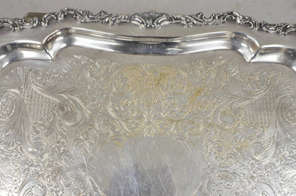 Vintage Community Ascot Sheffield Large Victorian Silver Plated Platter Bar Tray