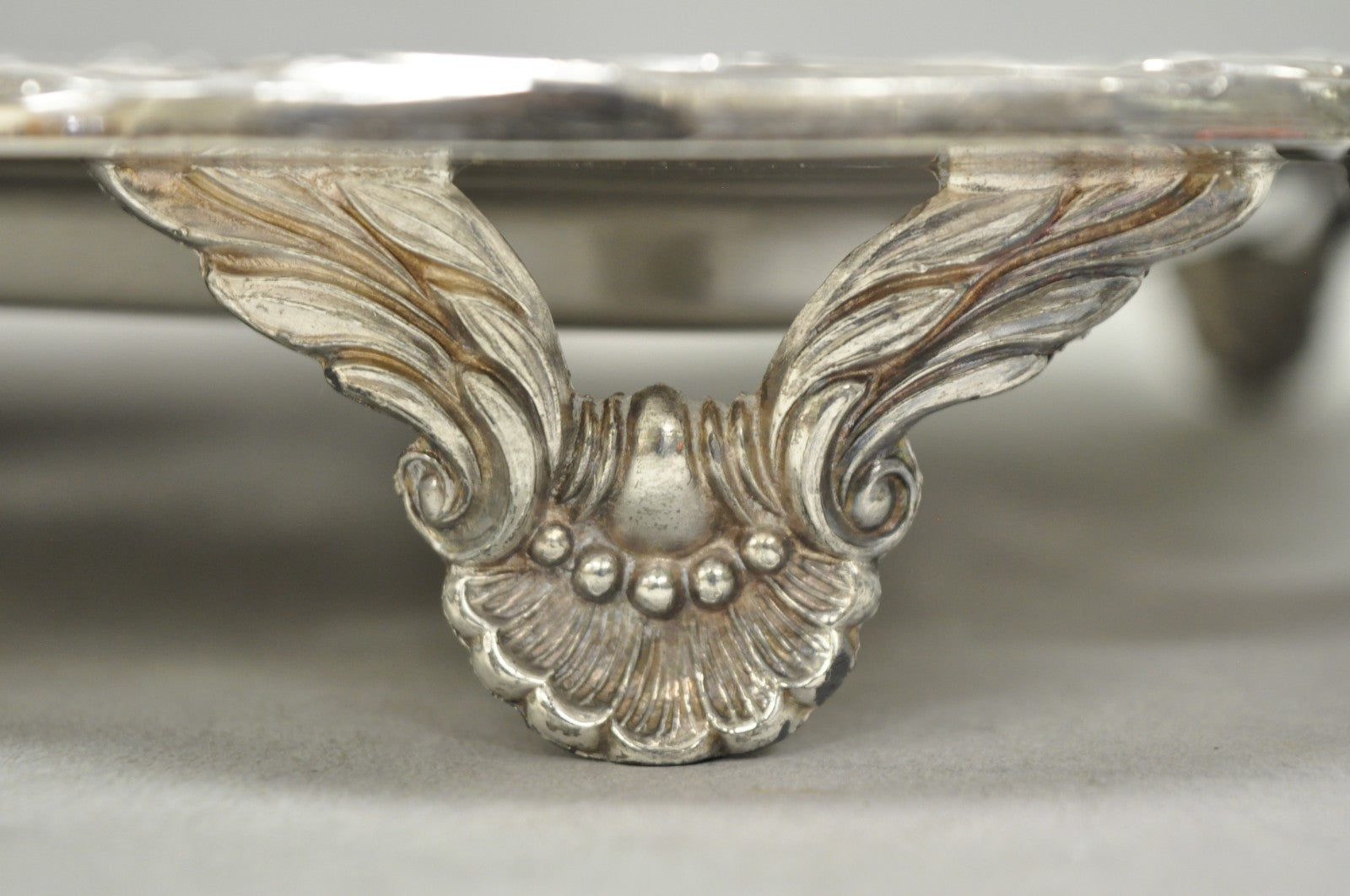 Vintage FB Rogers 1338 Victorian Silver Plated Narrow Serving Platter Bar Tray