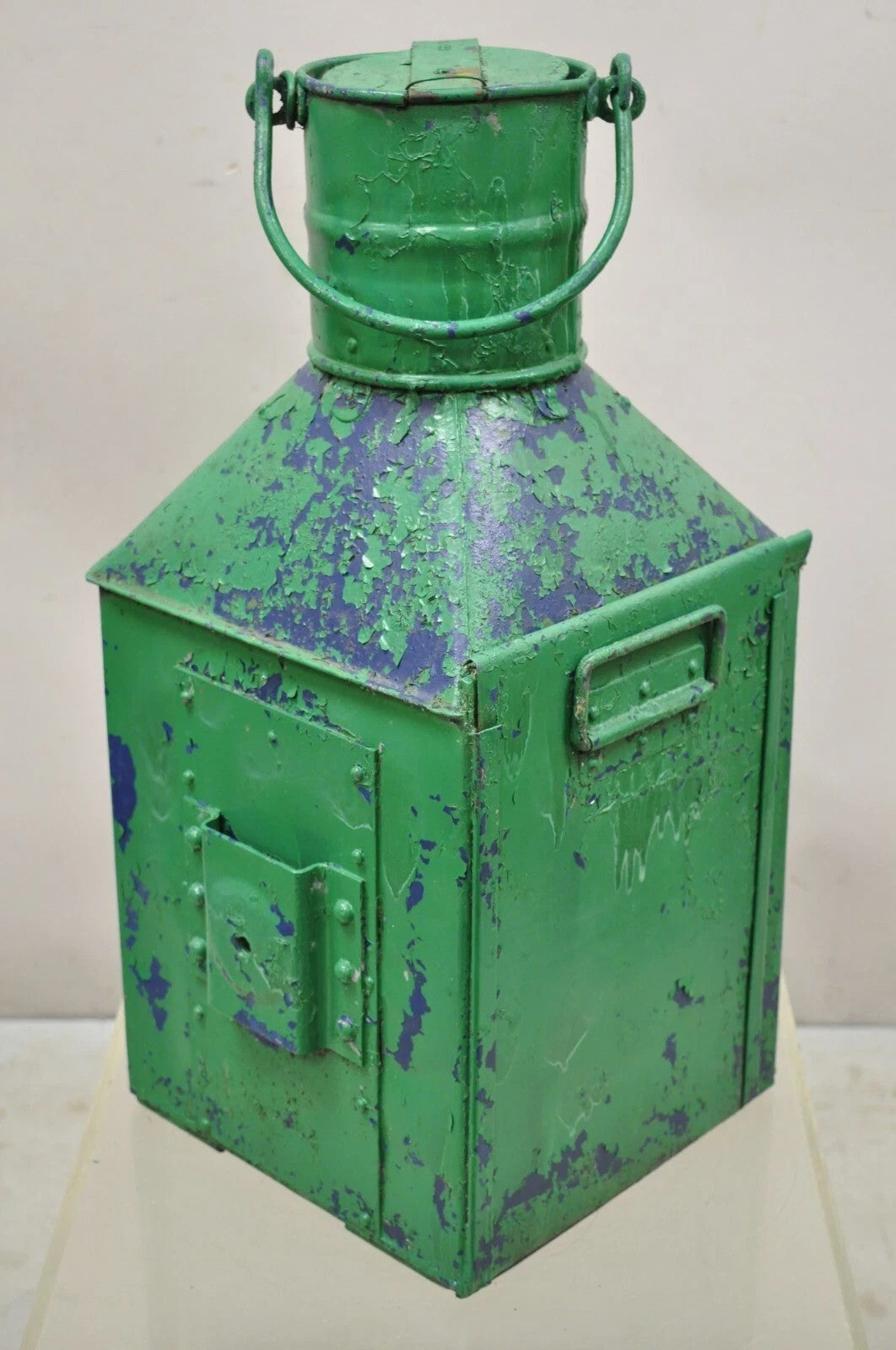 Antique Eli Griffith & Sons Green Marine Masthead Ship Lantern Light Fixture