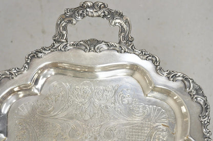 Vintage Community Ascot Sheffield Large Victorian Silver Plated Platter Bar Tray
