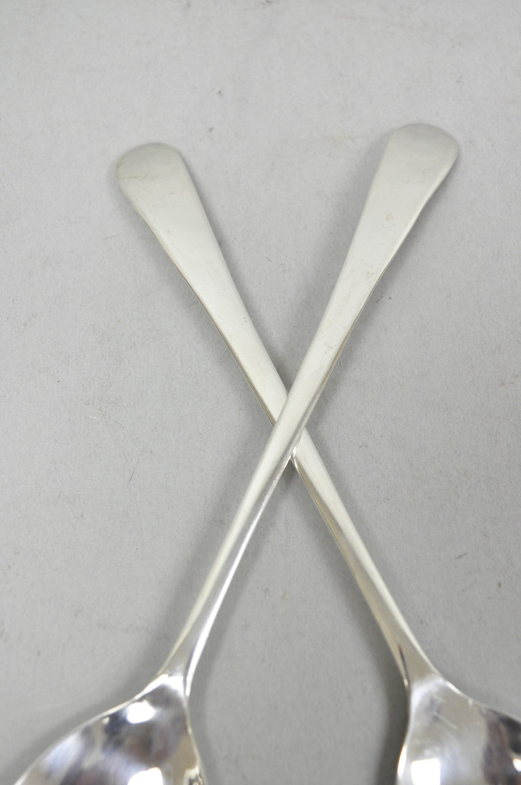 Vintage Sheffield England Modern Silver Plated Salad Serving Set Fork & Spoon