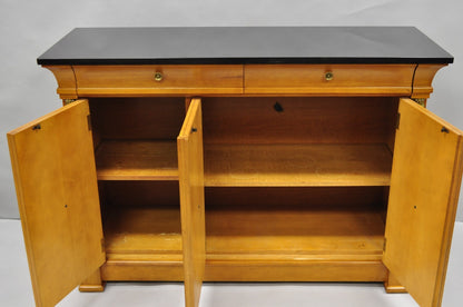 Thomasville Grand Classics Empire Biedermeier Maple & Granite Sideboard Credenza