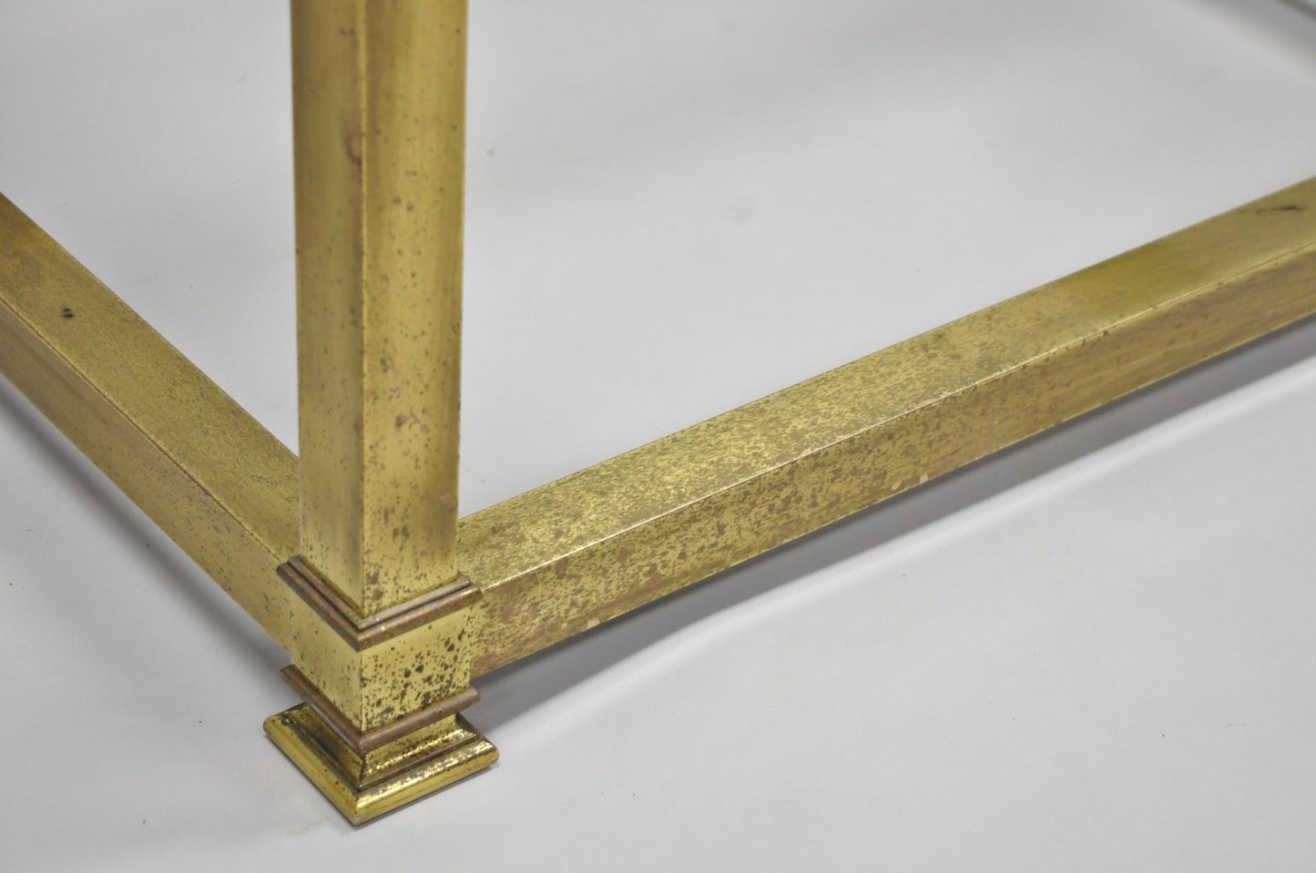 Vintage Mastercraft Hollywood Regency Square Brass Coffee Table Base Only