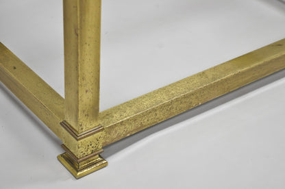 Vintage Mastercraft Hollywood Regency Square Brass Coffee Table Base Only
