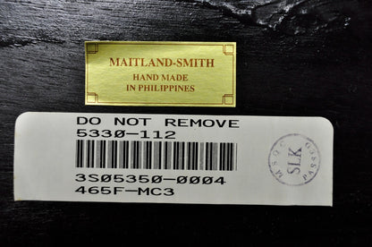 Maitland Smith French Empire Regency Style Mahogany Console Table Bookcase Curio