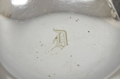 Antique "D" Monogram Victorian Homan Plate Shannon Silver Plated Compote Dish