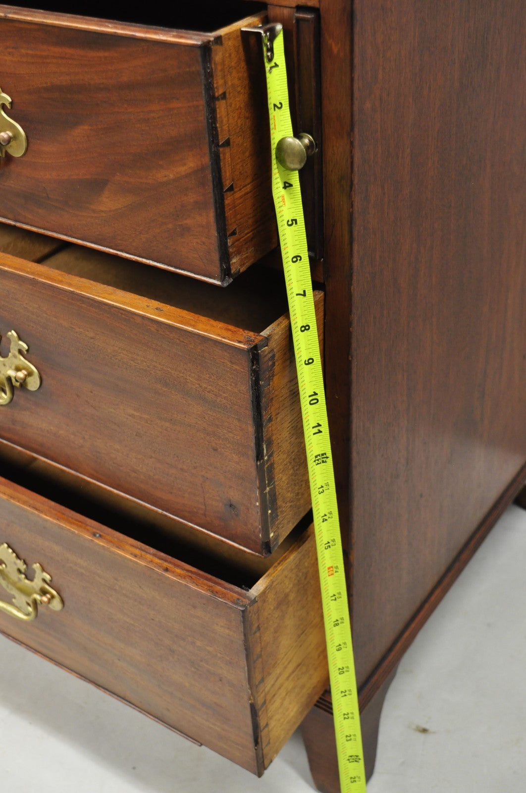 Antique 19th C. Chippendale George III Mahogany Slant Front Secretary Desk