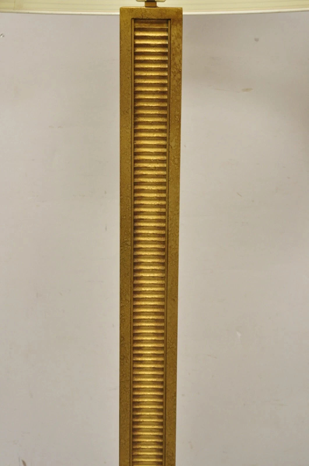 Decorator Fine Art Lamps Gold Gilt Metal Skyscraper Modern Floor Lamps - a Pair
