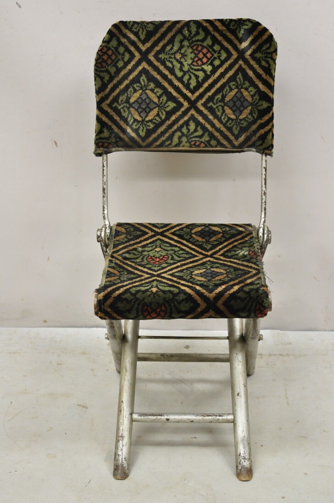 Antique 19th Century Civil War Period Folding Officers Camp Chair Campaign Chair