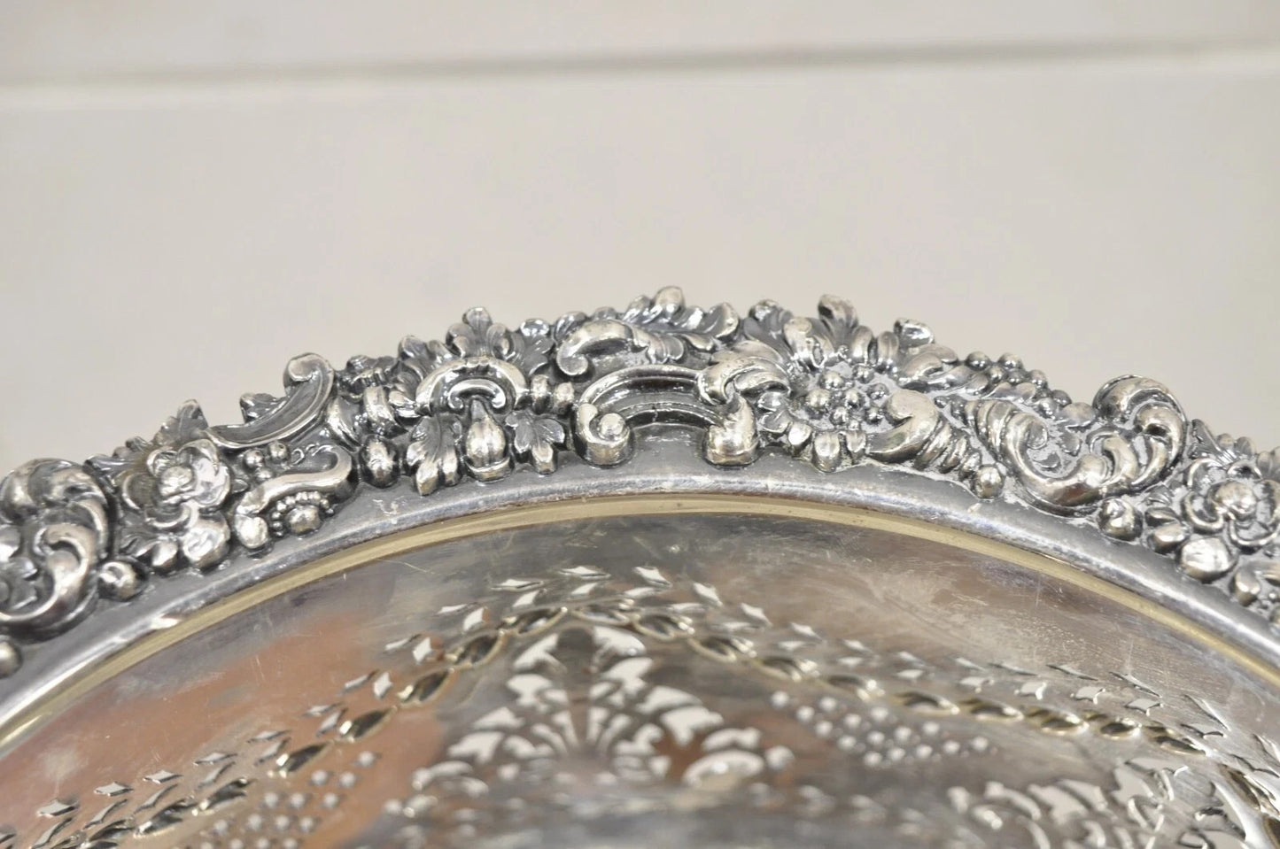 Antique English Sheffield Sterling Silver Mounted Champagne Wine Bottle Coaster