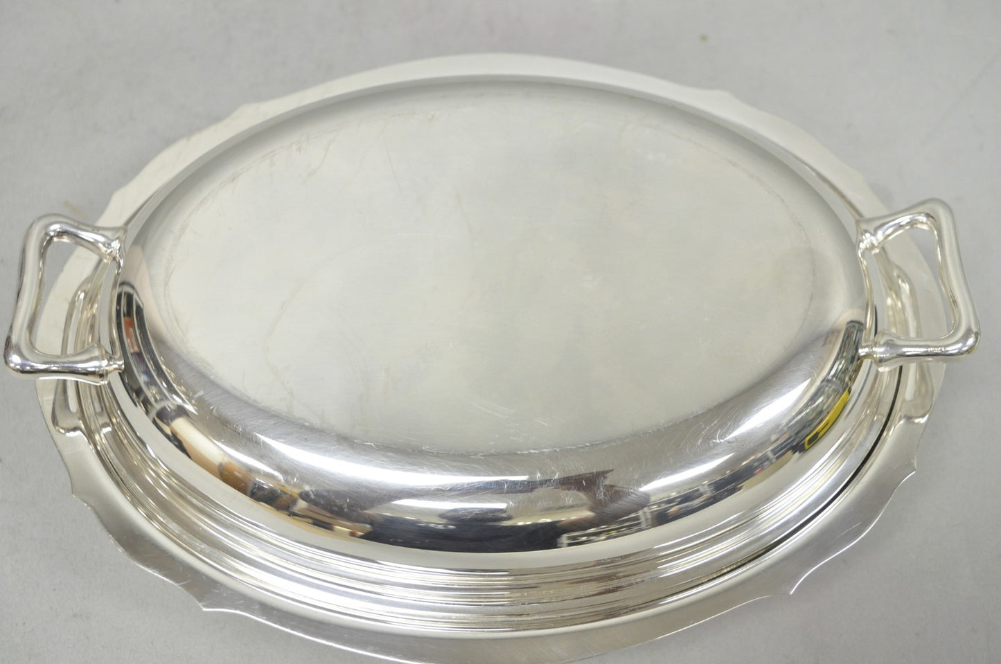 Vintage Towle 4046 Silver Plated Oval Covered Vegetable Serving Dish Platter