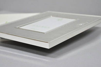 Ralph Lauren Silver Plated 4x6 Picture Frame MacKenzie Quilt Alphabet Motif NIB