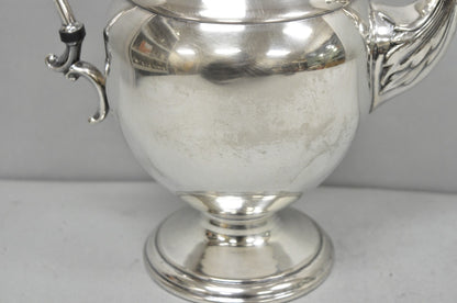 Vintage Victorian Silver Plated Footed Coffee Pot Tea Kettle
