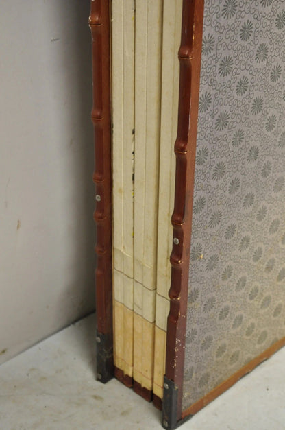 Chinoiserie Japanese Cherry Blossom Byobu 8 Panel Folding Screen Room Divider