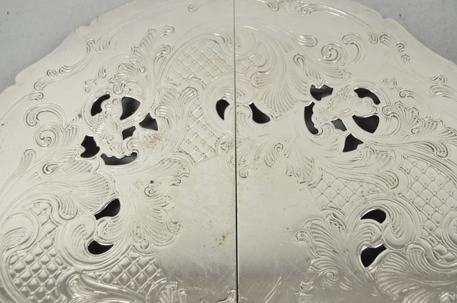 Vintage Gorham YC49-1 Victorian Silver Plated Expanding Pot Trivet Hot Plate