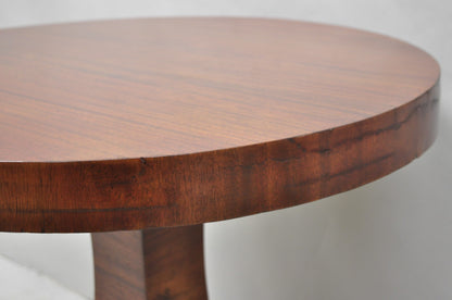 Antique American Empire Round Mahogany Carved Paw Foot Pedestal Base Side Table