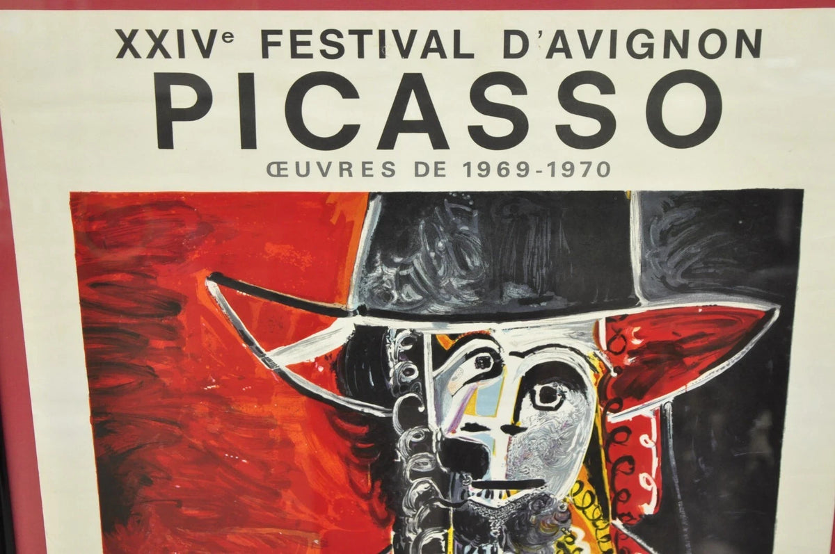 70s Pablo Picasso Festival D'Avignon Au Palais des Papes Lithograph Print Poster