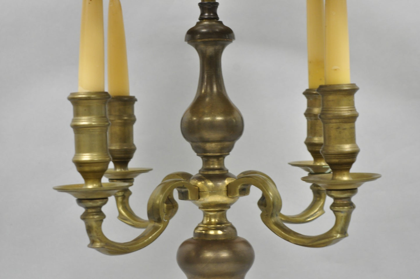 Vintage Chapman French Country Brass Tole Metal Bouillotte Desk Table Lamp